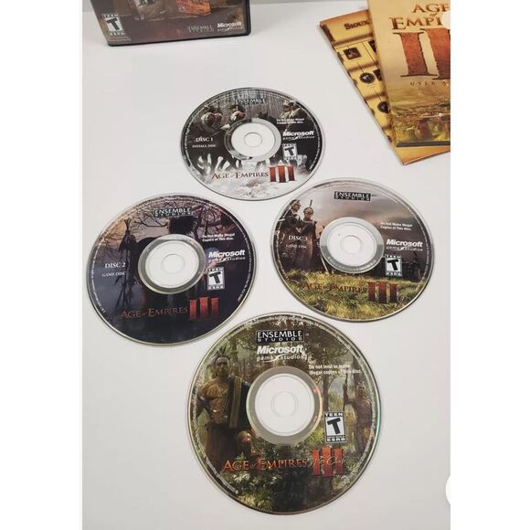 Age Of Empires 3 Gold Edition with warchiefs PC Game Windows PG 4 Discs and keys - Picture 5 of 6